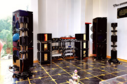 Musikanlage in einem Privathaus in Shanghai, China